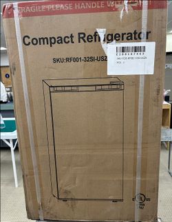Compact Refrigerator — Soft Freeze & Fresh Zone 2-in-1, Single Door, Black