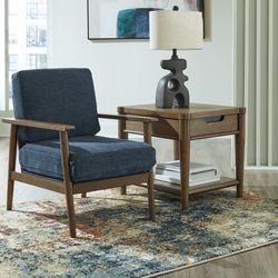 Ashley Design Bixler Accent Chair in Blue