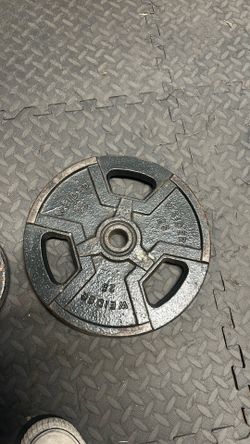 Single 25lbs cast iron 1” inch weight plate