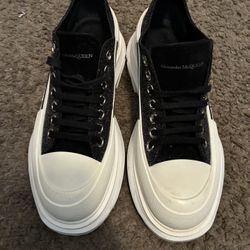 Alexander Mcqueens tread slick canva glitter EU41 US11