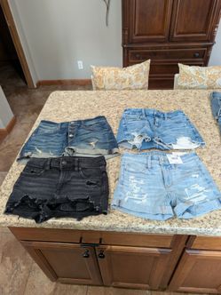 Women's American eagle Jean shorts, Abercrombie kids jean shorts.