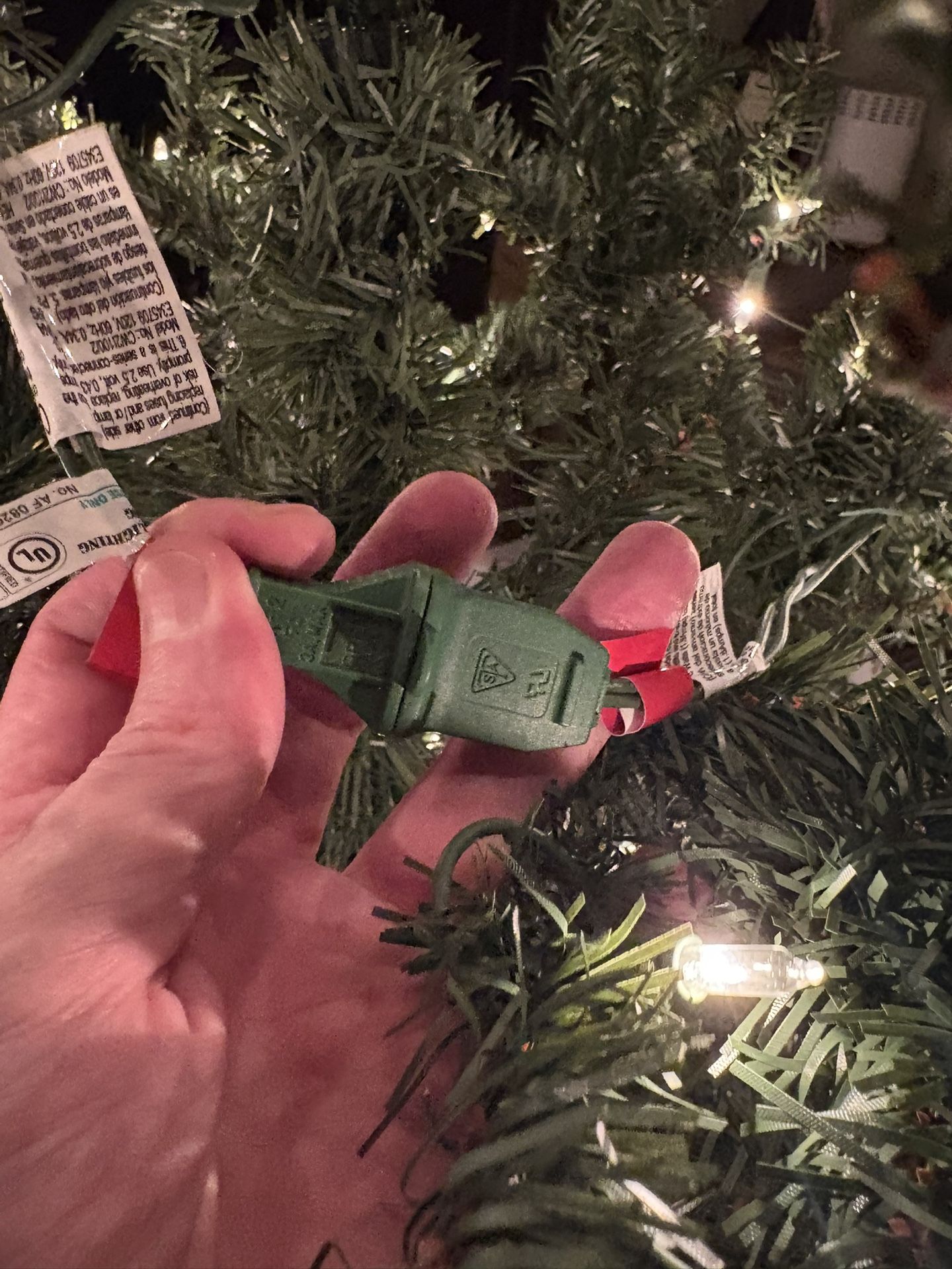 New Christmas Tree 7’ Tall Pre Lit With Easy Set Up