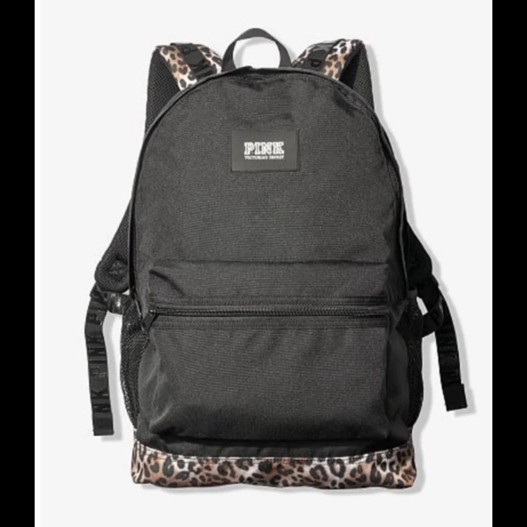NEW VS PINK Blck Leopard Campus Backpack