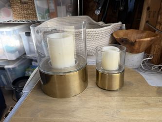 Threshold Large Votive Candle Set Gold 