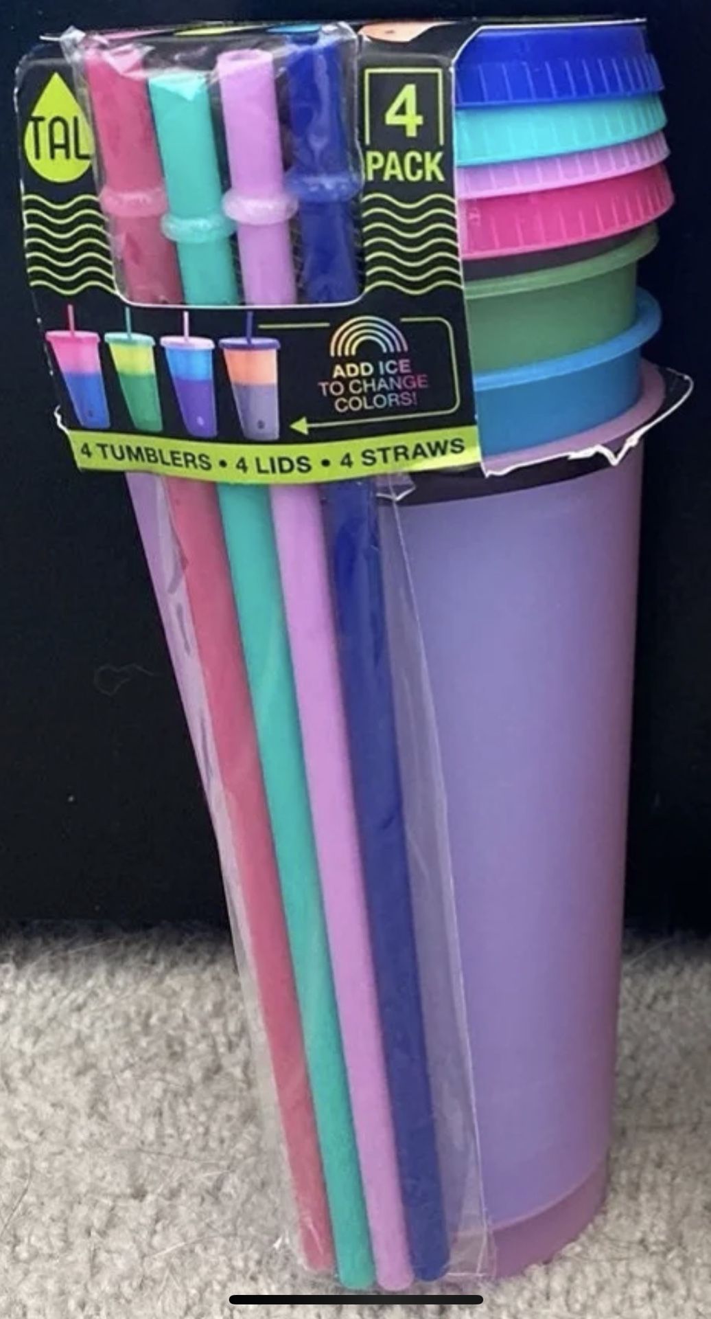 Tal color changing cups