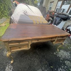 Vintage Hard Wood Desk 