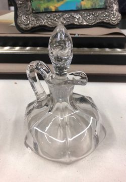 Vintage glass oil jar
