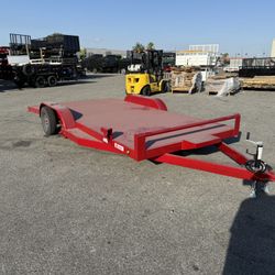 2025 Carson Trailer Red Deluxe Car hauler 8.5’ X 16’ -2 7K GVWR 