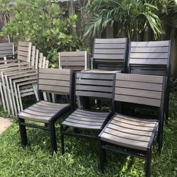 Stackable Patio Chairs 4 Chairs 100 8 Chairs 175 12 Chairs 225 for Sale in Pembroke Pines FL OfferUp