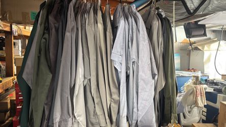 Vintage work shirts - long sleeve - about 30 pcs