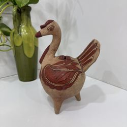 Vintage Tonala Pottery Turkey Bank, Mexican Handpainted Pottery