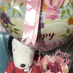 Snoopy Mother's Day Gift Set Balloon Plush Basket