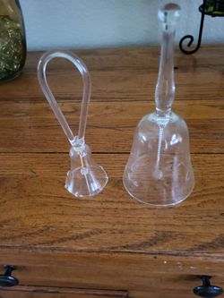 Glass Decorative Bells Set of 2