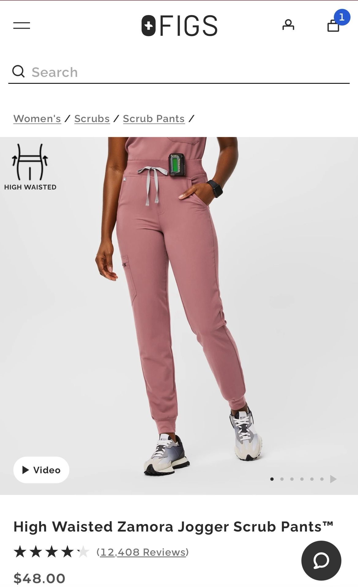 Figs Scrubs High Waisted Jogger Pants