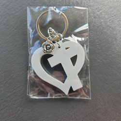 Cross n Heart Keychain