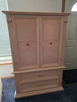 Wood Armoire with Drawers
