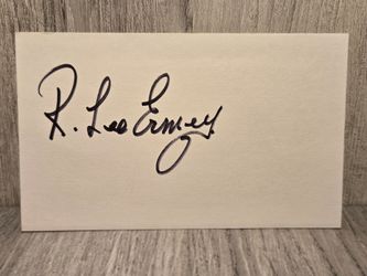 R. Lee Ermey Signed Index Card Beckett Authenticated
