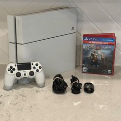 Refurbished Sony PlayStation 4 PS4 500GB White Console Bundle w/ God Of War