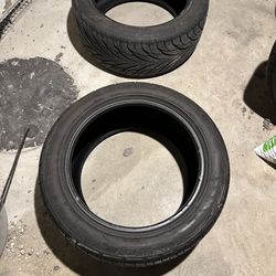 2 Tires - 245 45 R17 - Federal Super Steel - Good Condition