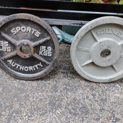 PAIR  OF  35  LB.  OLYMPIC  PLATES