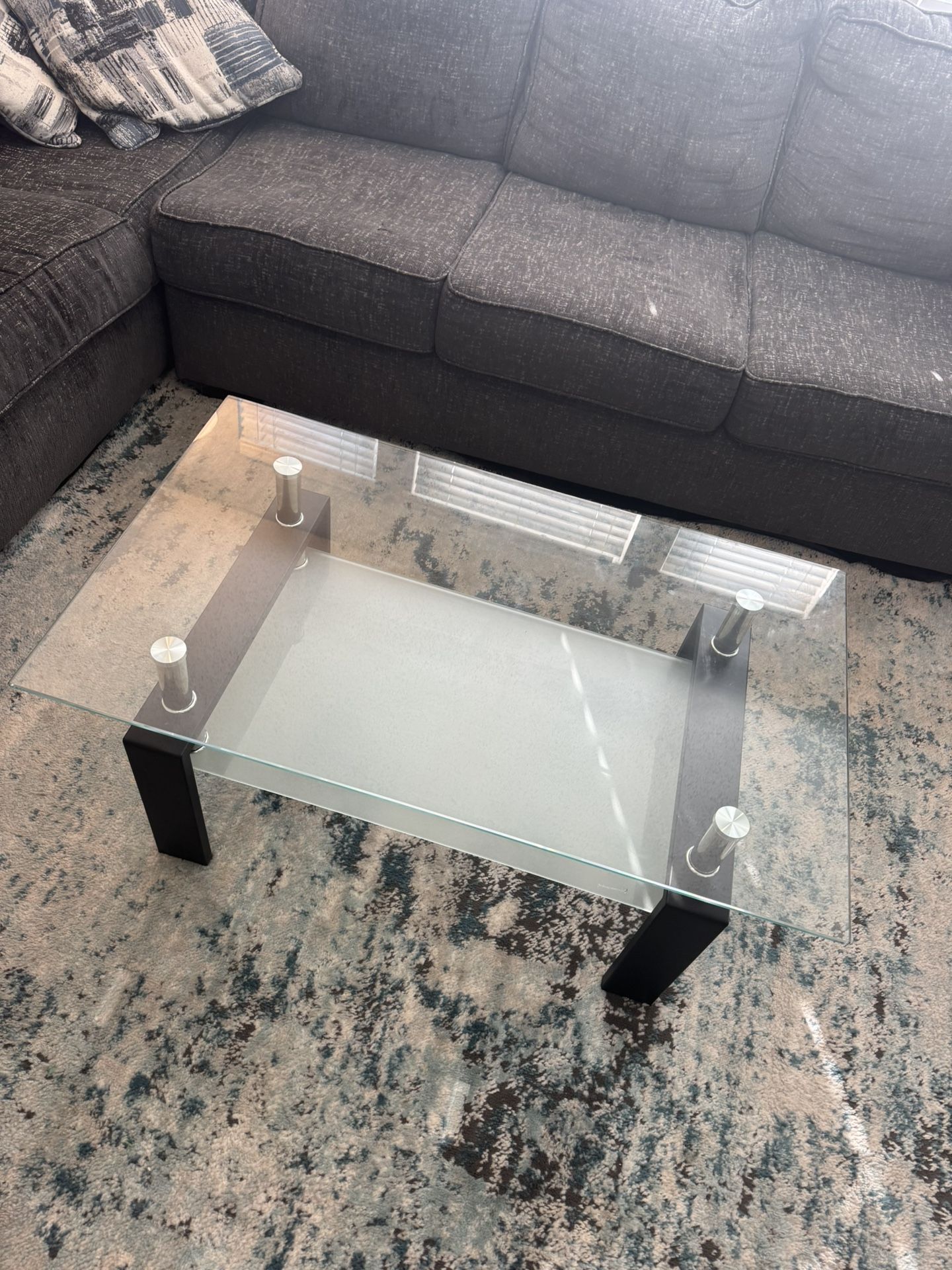 Glass Center Coffee Table
