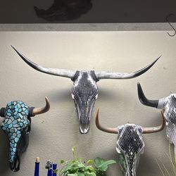 Mirrored Long Horn Skull