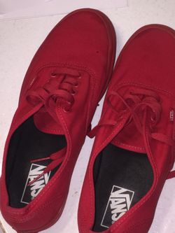 Red Vans Low Tops