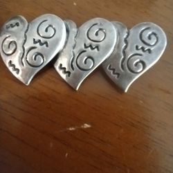 Sterling Silver Heart Pin