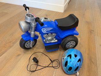 Electric Ride-On Motorcycle for Toddlers With Helmet