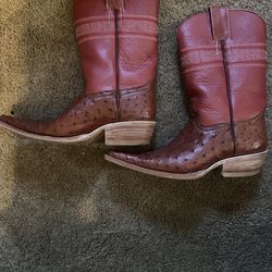 Horse Power Kango Tobacco Full-Quill Ostrich Cowboy Boots Mens