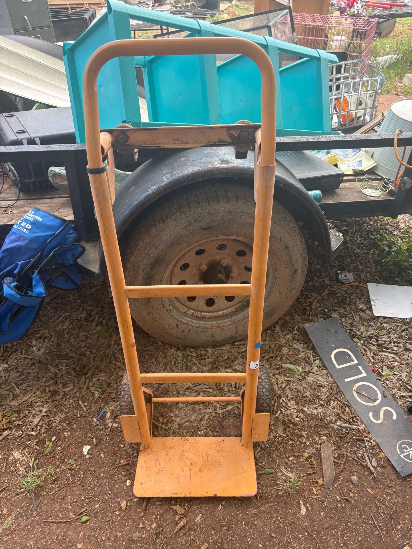A dolly/cart with hard wheels