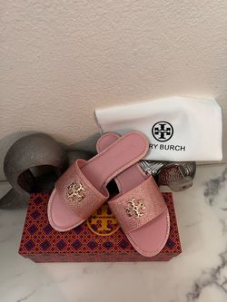 Pink tory burch sandals for women