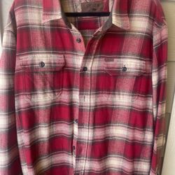 Orvis Big Bear Heavyweight Double Brushed Flannel Button Down Shirt with Hand Warmer Pockets - 2XL