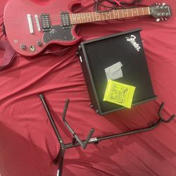 Eiphone Guitar And Fender Amp