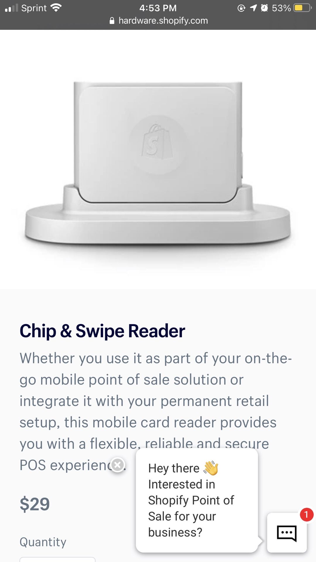 Shopify Chip & Swipe Reader For Small Business