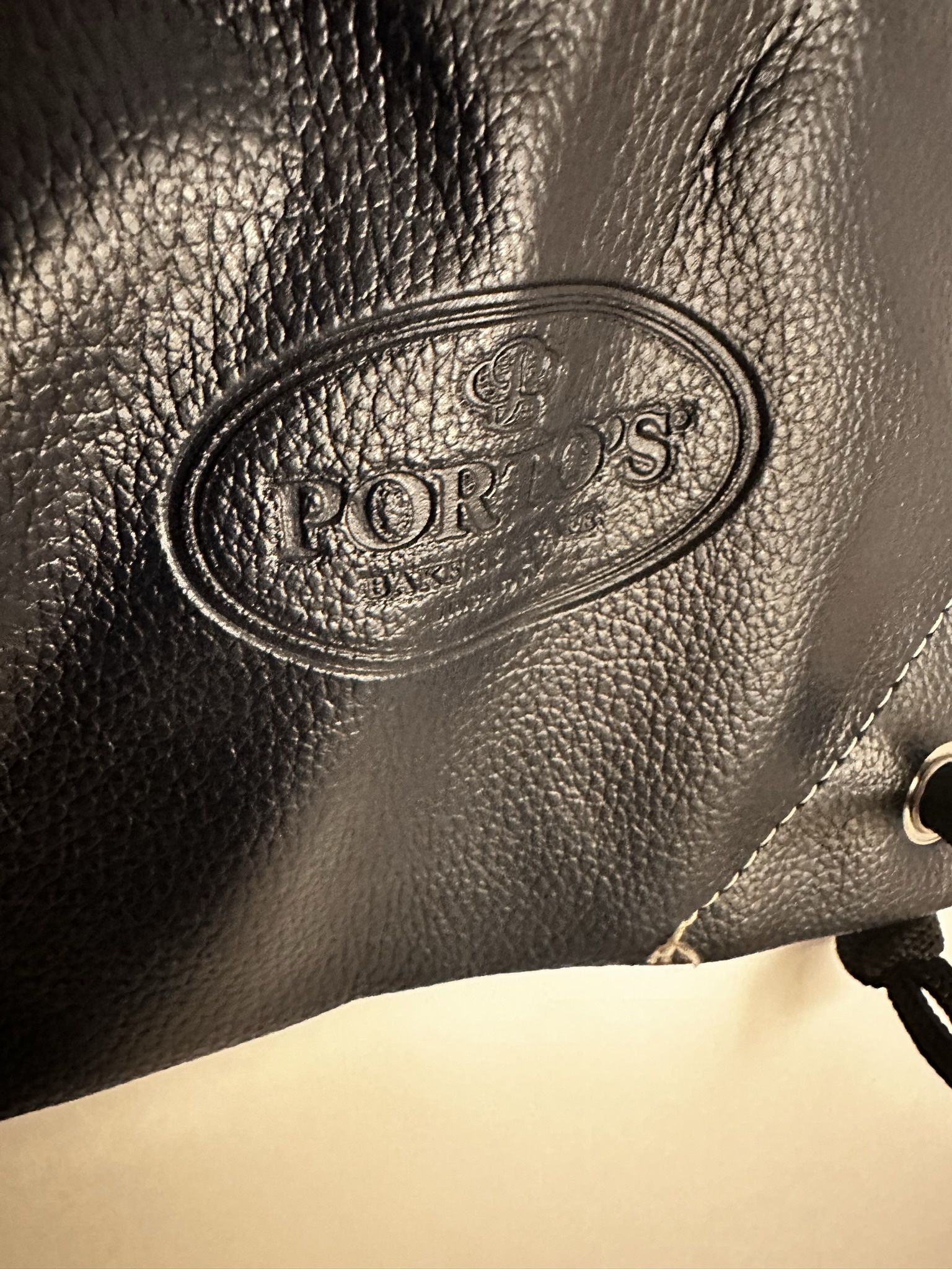 Porto’s Draw String Bag Leather
