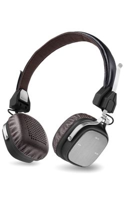 Wireless Bluetooth Headphones, On-Ear Foldable Headsets with Built-in MIC, Vintage Look/Lightweight