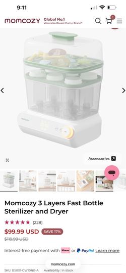 Momcozy 3-Layer Bottle Sterilizer and Dryer