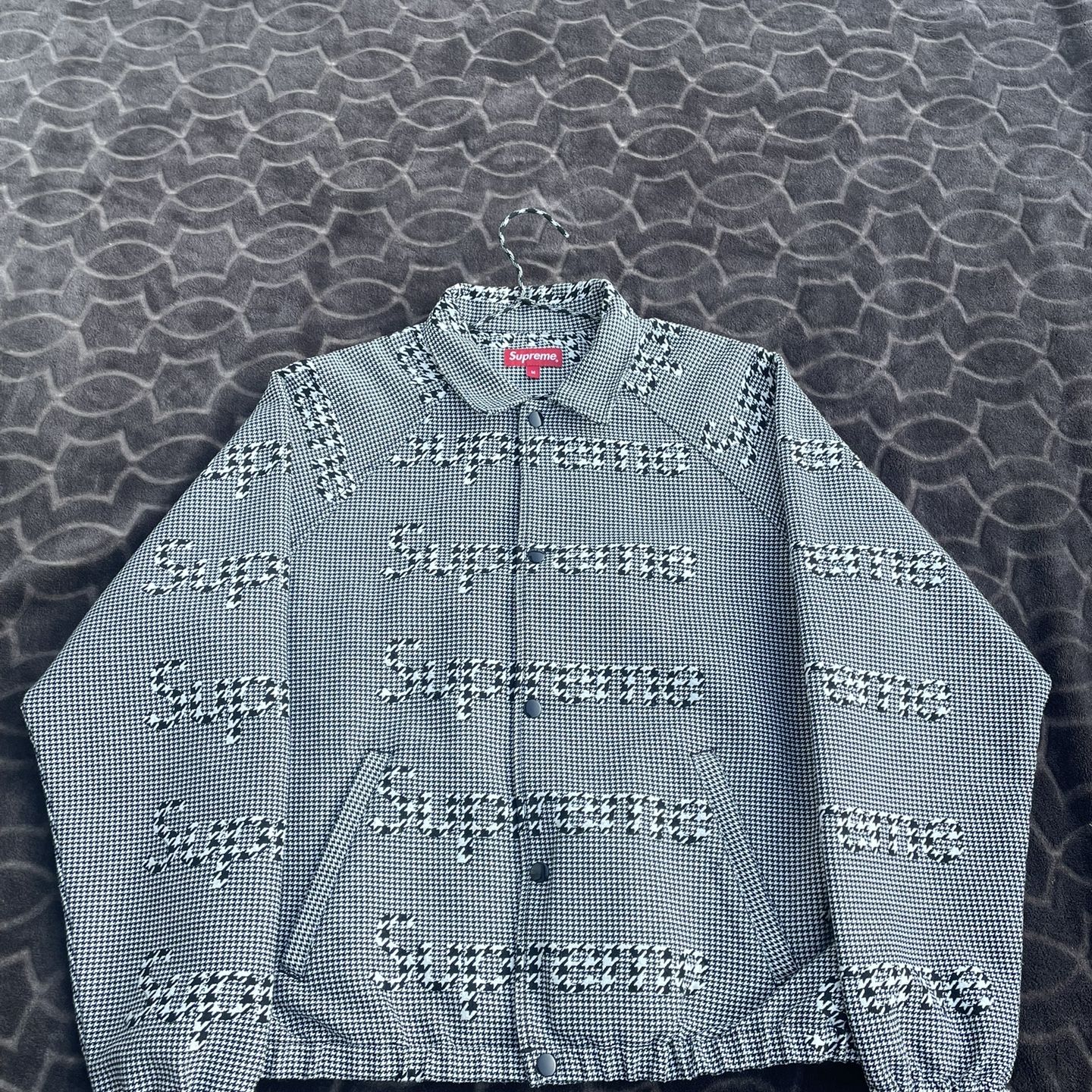 Supreme houndstooth sale jacket