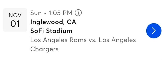 LA Rams vs LA Chargers NFL Tickets section 203