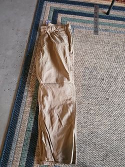 Carhartt Men's Khaki Cargo Work Pants Elastic Cuff Utility Trousers 38/32