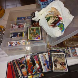 Baseball Cards And Comic Book Cards And Pogs