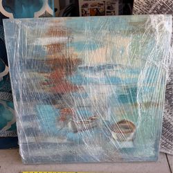 🎨 Large Abstract Canvas Art – 40x40 – Like New