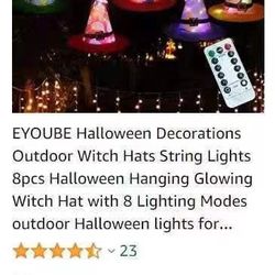 Halloween decorations hat string lights