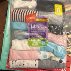 Hanes Ultimate Girls' Underwear, 14Pack 8 Size