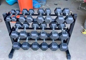 Dumbbells set and racks
