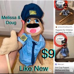 $9 Melissa & Doug Puppet Police 👮‍♀️ officer in great condition