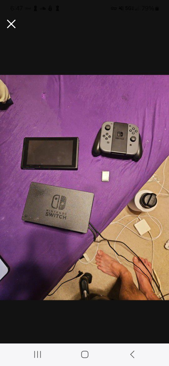 Nintendo Switch With Super Smash Bros And Controller