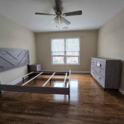 BRAND NEW RUSTIC 4-PIECE BEDROOM SET(BED, DRESSER, MIRROR,NIGHTSTAND). AVAILABLE IN KING AND QUEEN