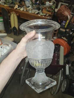 Antique Crystal Vase 
